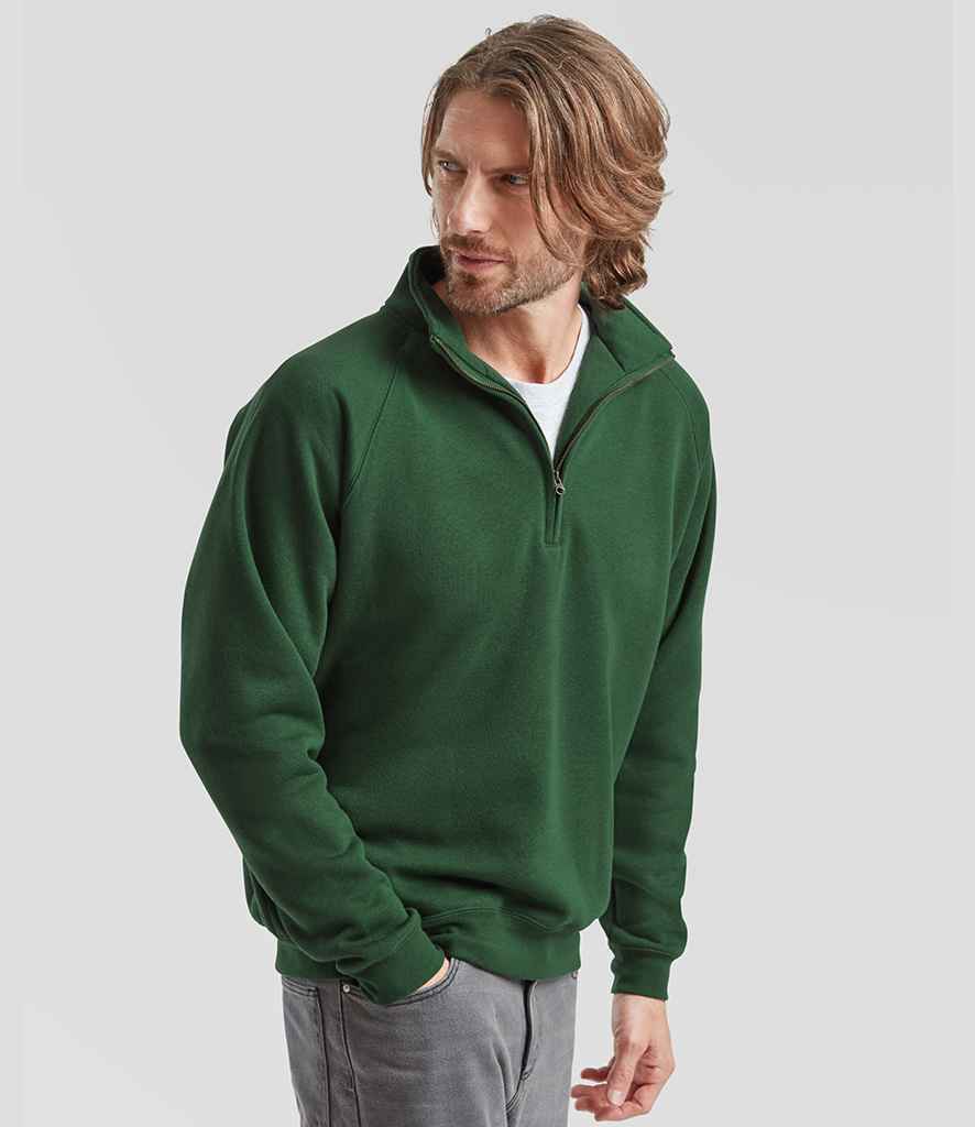 Fruit of the Loom Premium Zip Neck Sweatshirt - PenCarrie